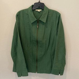 Coldwater Creek Green Zip-up Jacket. Size 16